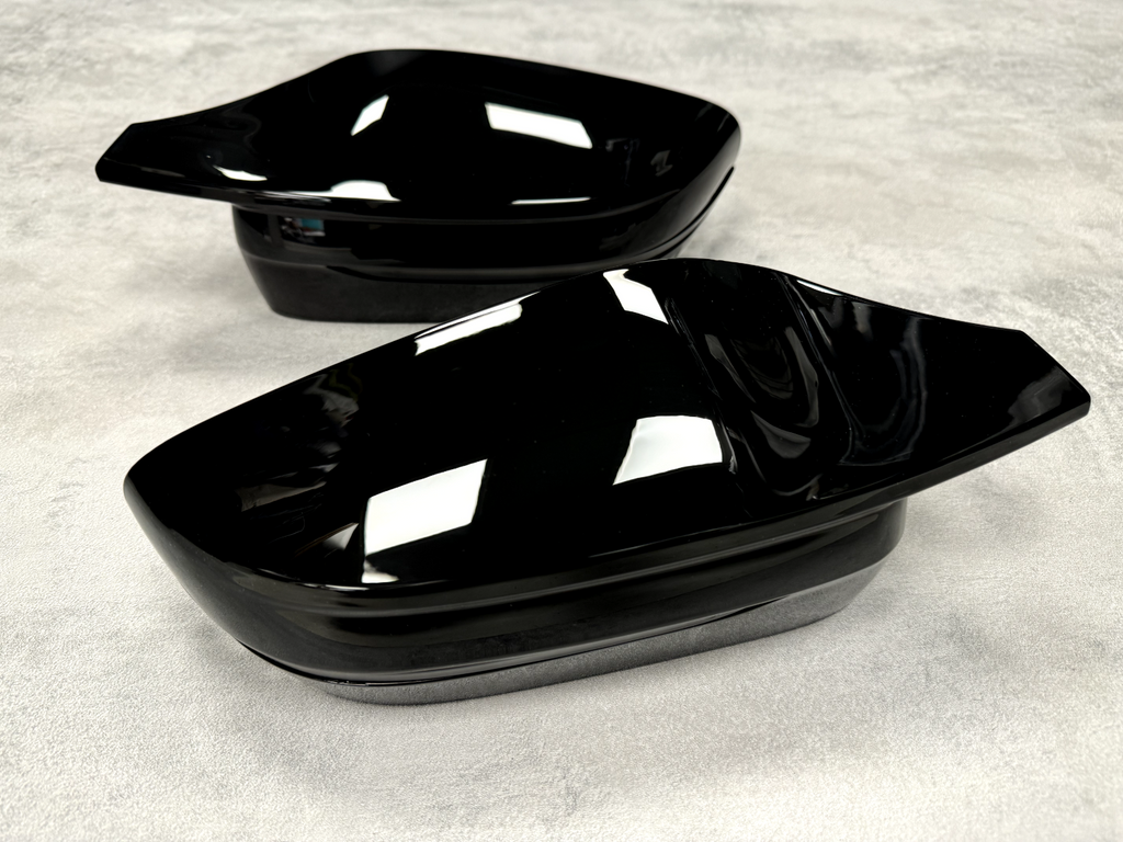 BMW G11 G20 G22 G30 Gloss Black Wing Mirror Caps + Tinted Dynamic Indicators RHD