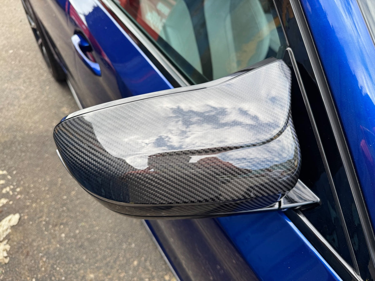 BMW F90 M5 F91 F92 M8 Wing Mirror Caps Pre-Preg Dry Carbon Fibre Covers RHD