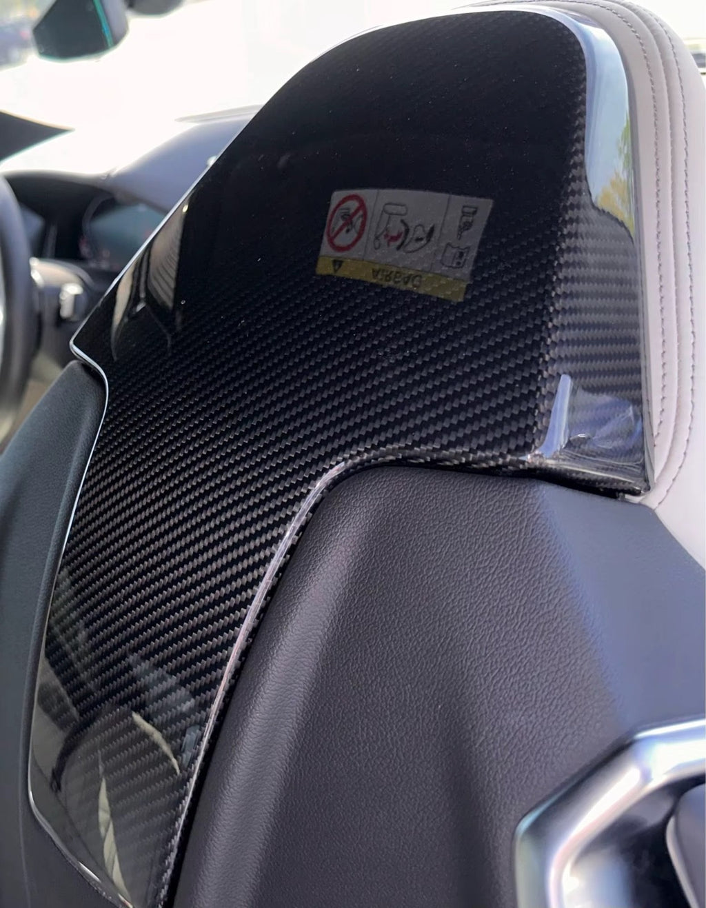 BMW M3 M4 X3M X4M M8 Pre-Preg Dry Carbon Fibre Seat Cover G80 G82 G87 F92 G42