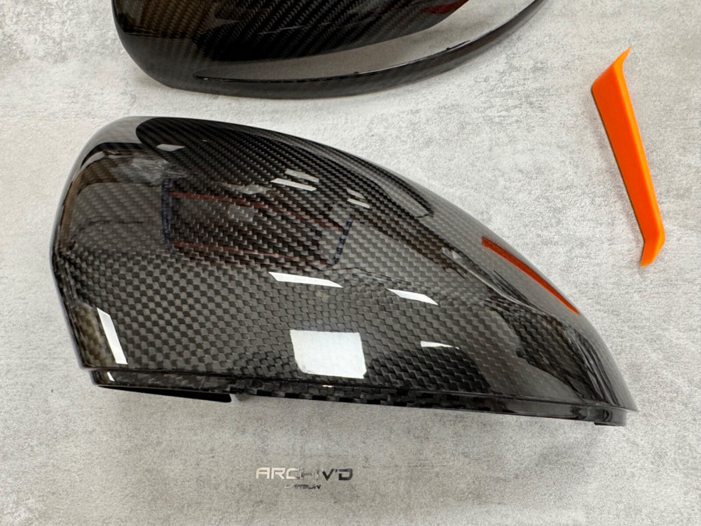 Mercedes Benz Pre Preg Carbon Fibre Mirror Cover Caps W205 C Class RHD
