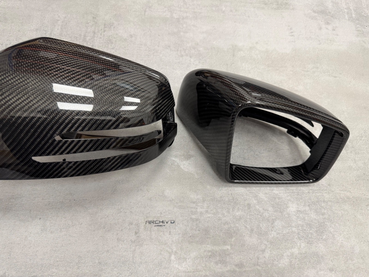 Mercedes G Class Dry Carbon Fibre Gloss Mirror Cover Caps W463 W166 RHD