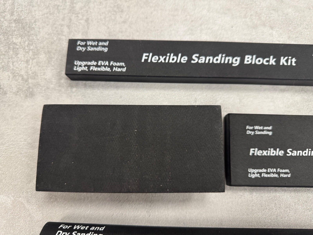 Automotive Sanding Block Kit Heavy Duty Flexible 5 Piece Contour Flat Sand