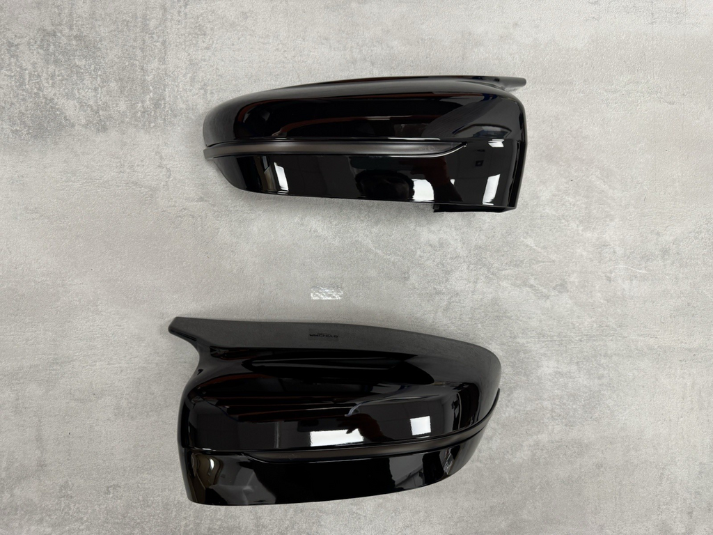 BMW G20 G30 M5 Style Gloss Black Wing Mirror Caps + Tinted Dynamic Indicators