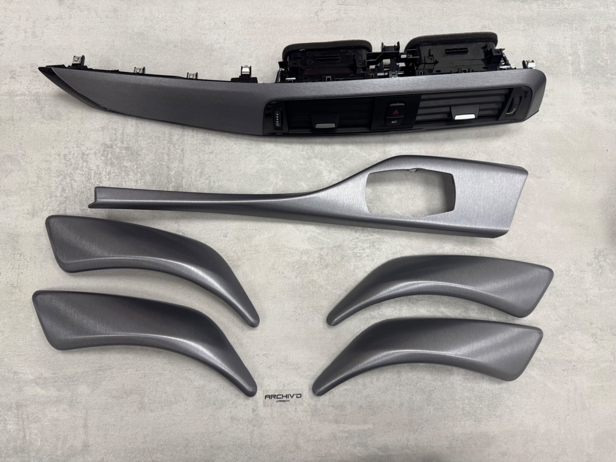 BMW 1 2 3 4 Series F20 F22 F87 Interior Dashboard Trim Brushed Steel Aluminium