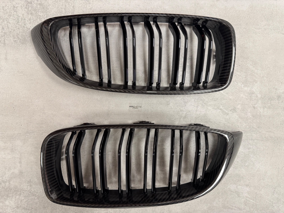 BMW M3 F80 M4 F82 Dry Carbon Fibre Dual Slat Kidney Grille F83 F32 F33 F36