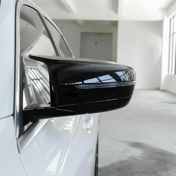GLOSS BLACK WING MIRROR CAP REPLACEMENT COVER FOR BMW G20 G30 M STYLE 2017+ RHD
