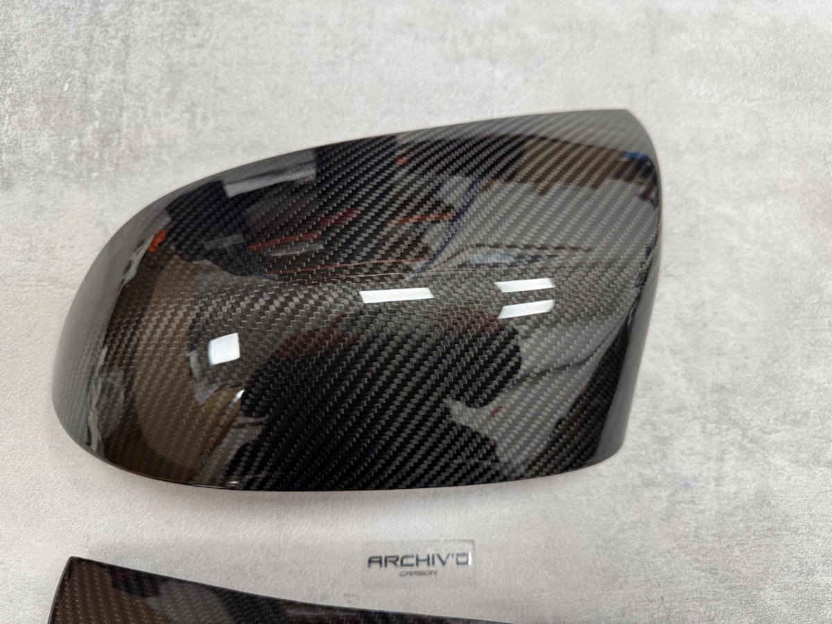 Real Carbon Fibre Side Mirror Mirror Cover Caps Stick On BMW F85 X5M F86 X6M