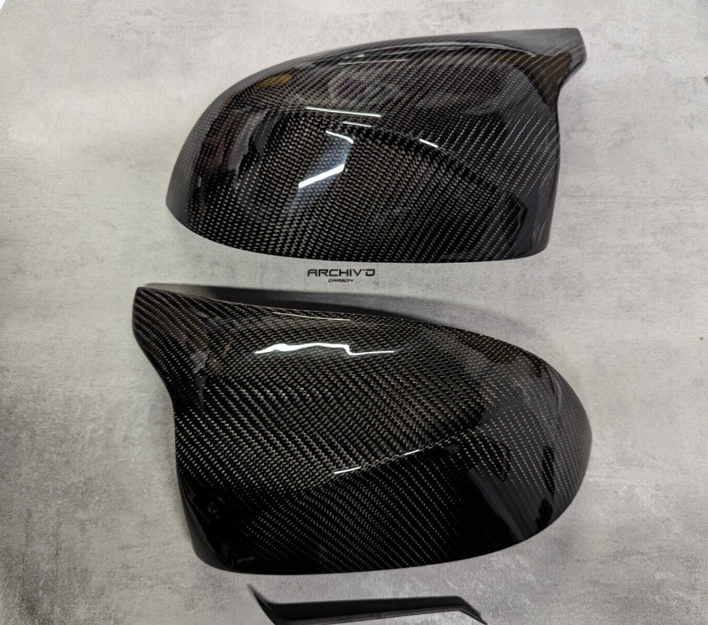 Real Carbon Fibre Wing Mirror Cover Caps BMW X3M X4M X5M X6M F97 F98 F95 RHD