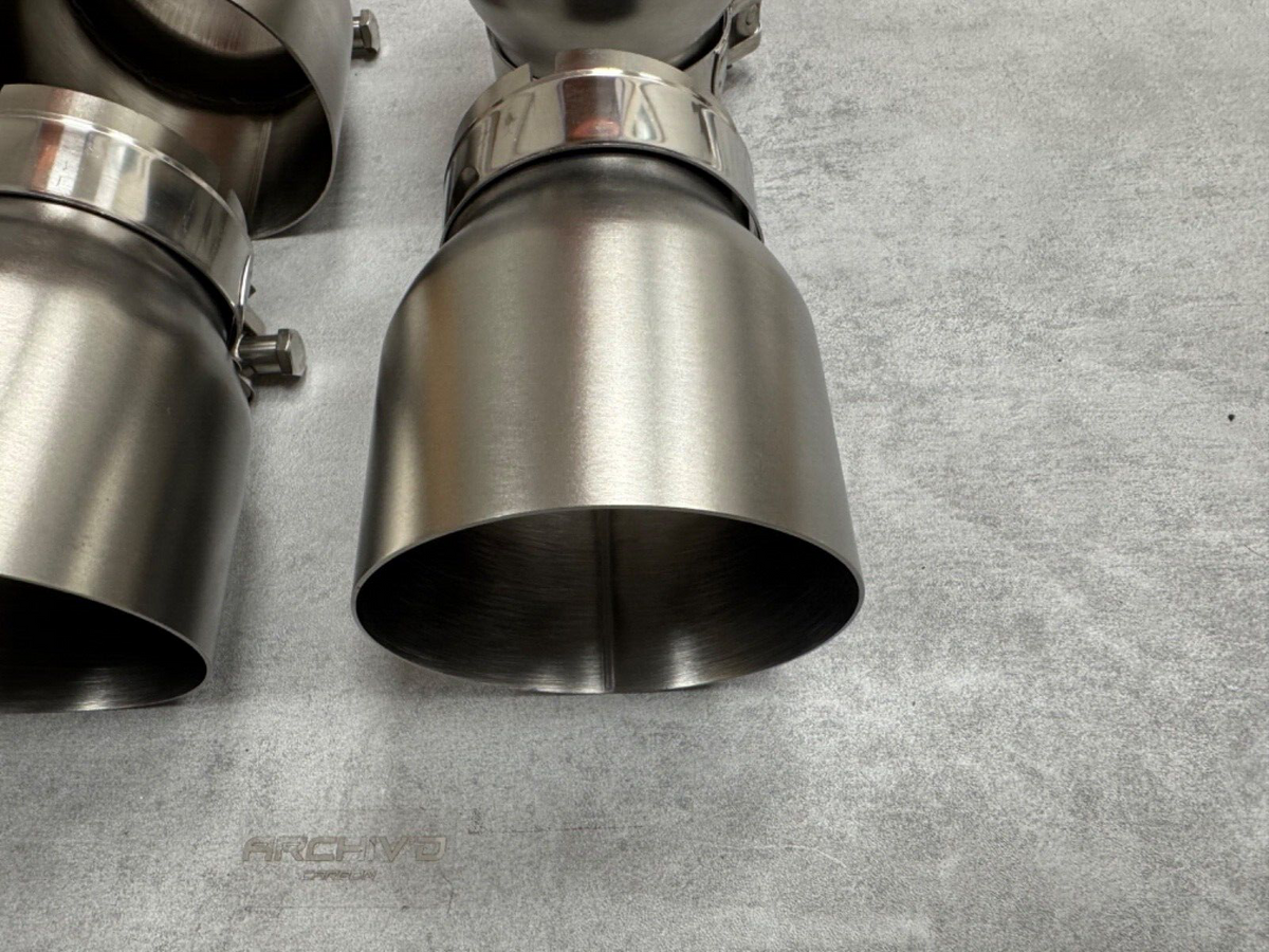 Stainless Steel Matt Brushed Exhaust Tips For BMW M2 M3 M4 M5 F87 F80 F82 70MM