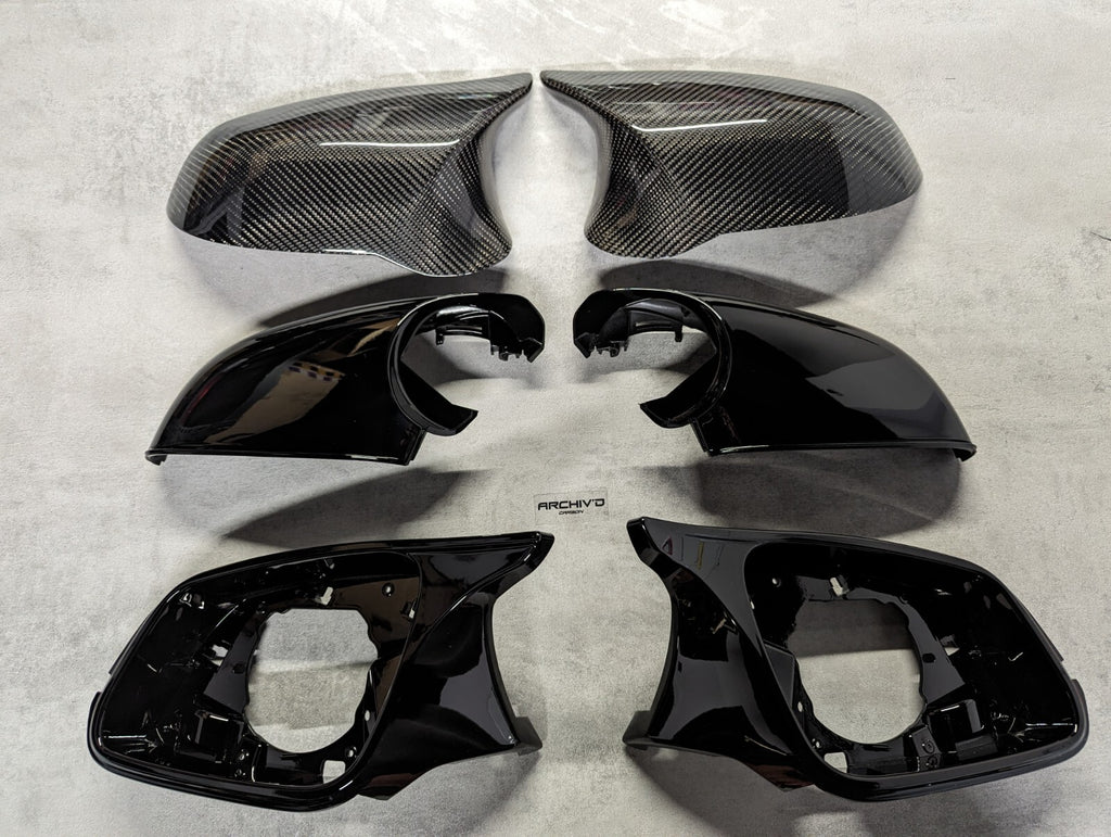 BMW 1 2 3 4 Series F20 F30 F32 Carbon Fibre Wing Mirror Cover Caps Housing