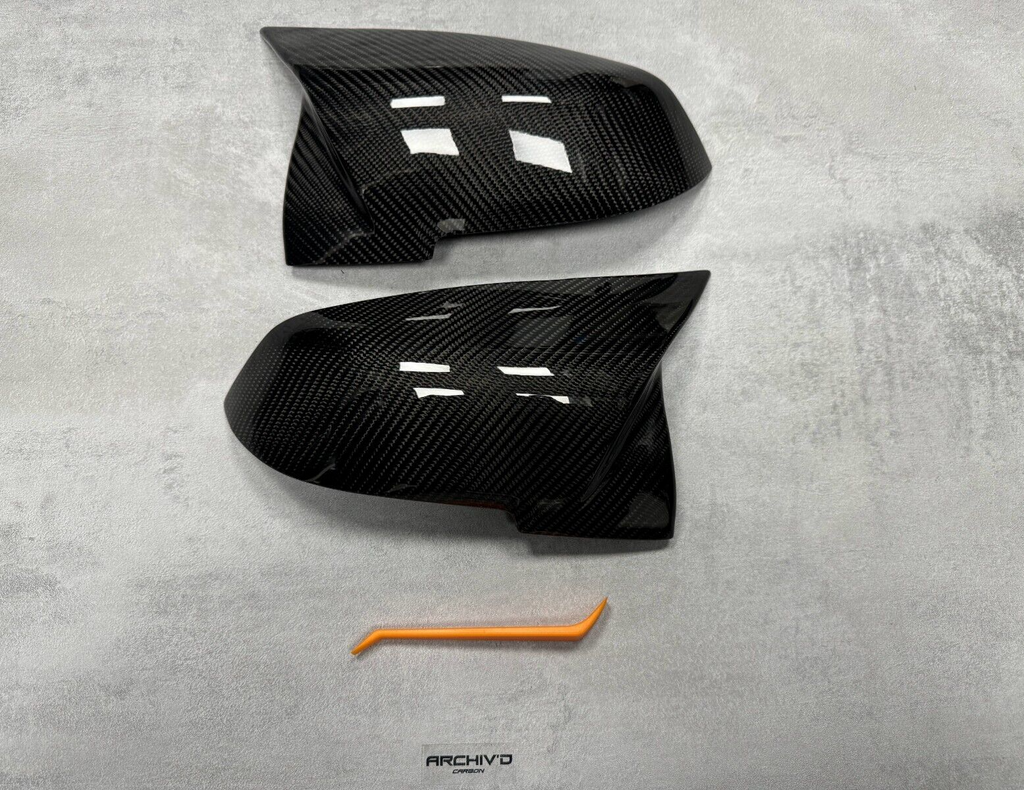Genuine Carbon Fibre Wing Mirror Cover Caps BMW F20 F22 F30 F32 F87 M2 RHD