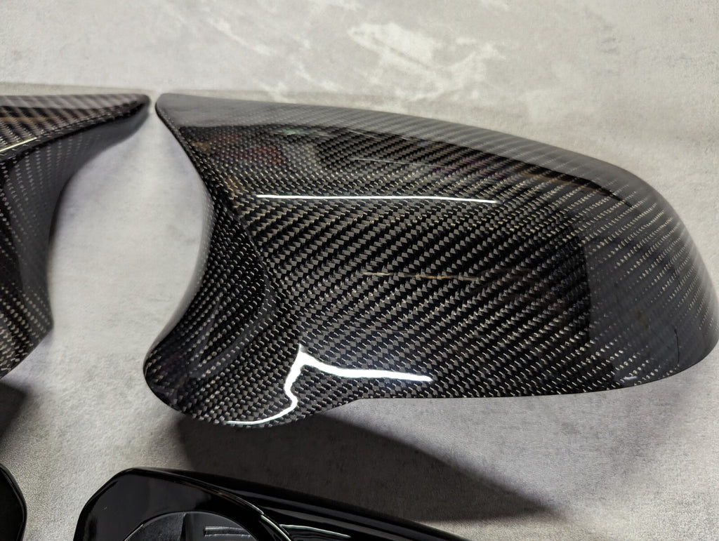BMW 1 2 3 4 Series F20 F30 F32 Carbon Fibre Wing Mirror Cover Caps Housing