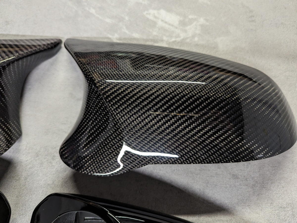 BMW 1 2 3 4 Series F20 F30 F32 Carbon Fibre Wing Mirror Cover Caps Housing