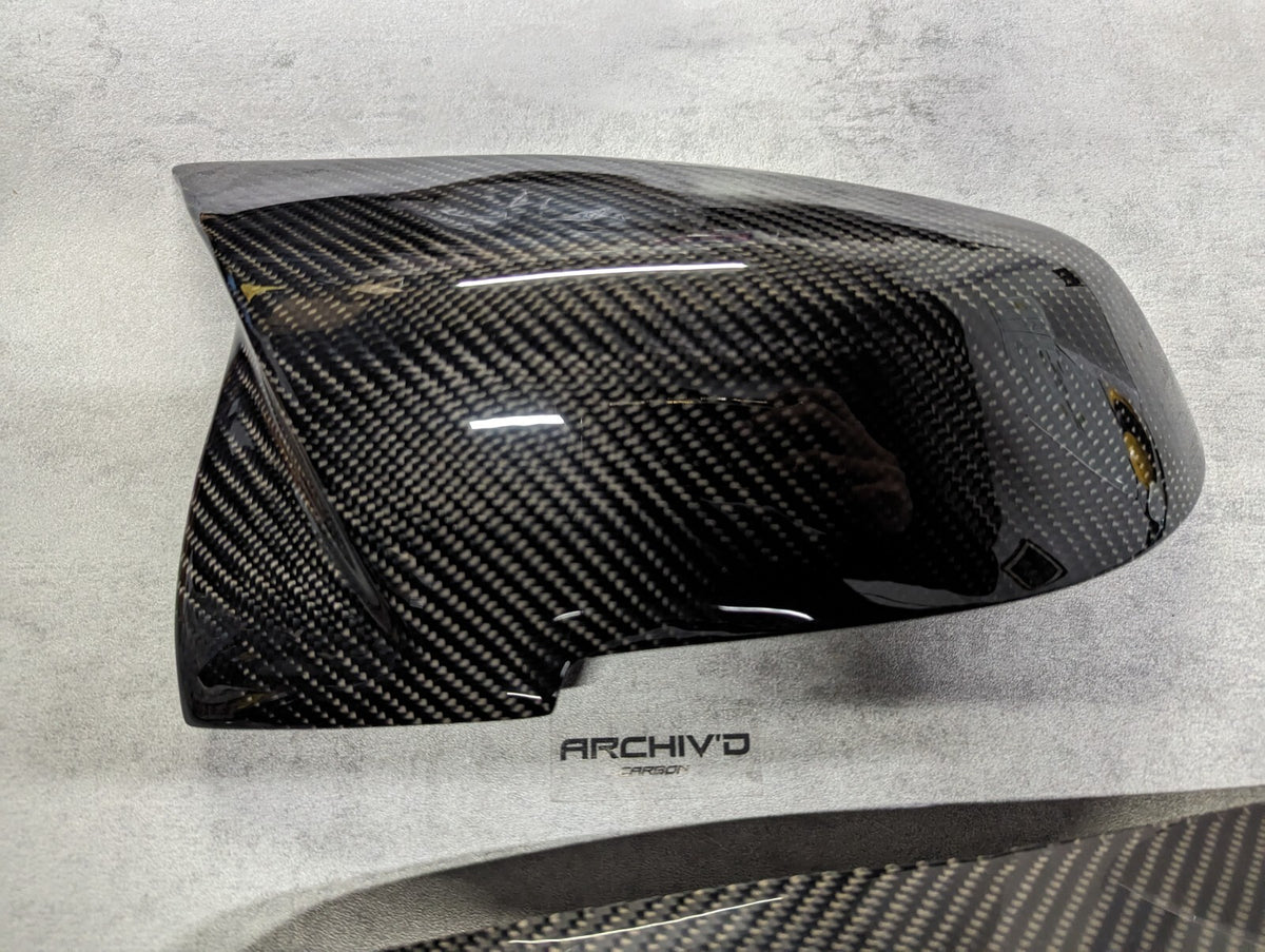 Genuine Carbon Fibre Wing Mirror Cover Caps BMW F20 F22 F30 F32 F87 M2 RHD