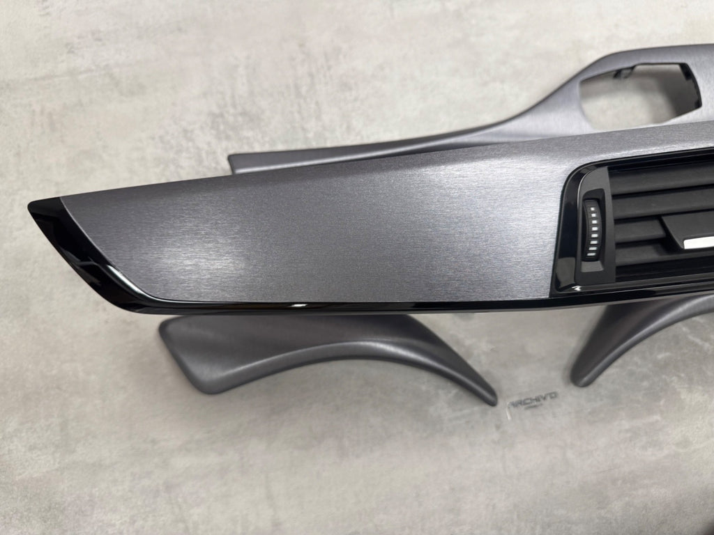 BMW 1 2 3 4 Series F20 F22 F87 Interior Dashboard Trim Brushed Steel Aluminium