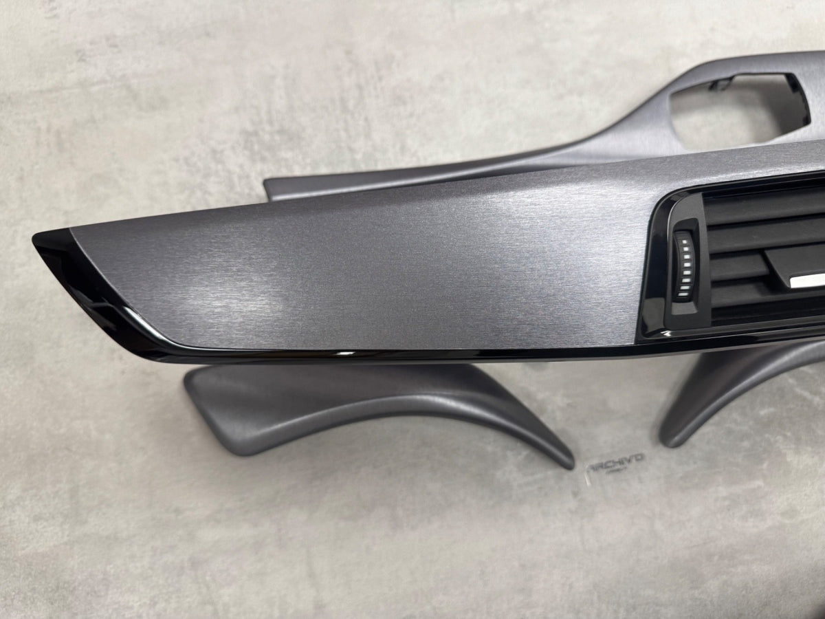 BMW 1 2 3 4 Series F20 F22 F87 Interior Dashboard Trim Brushed Steel Aluminium
