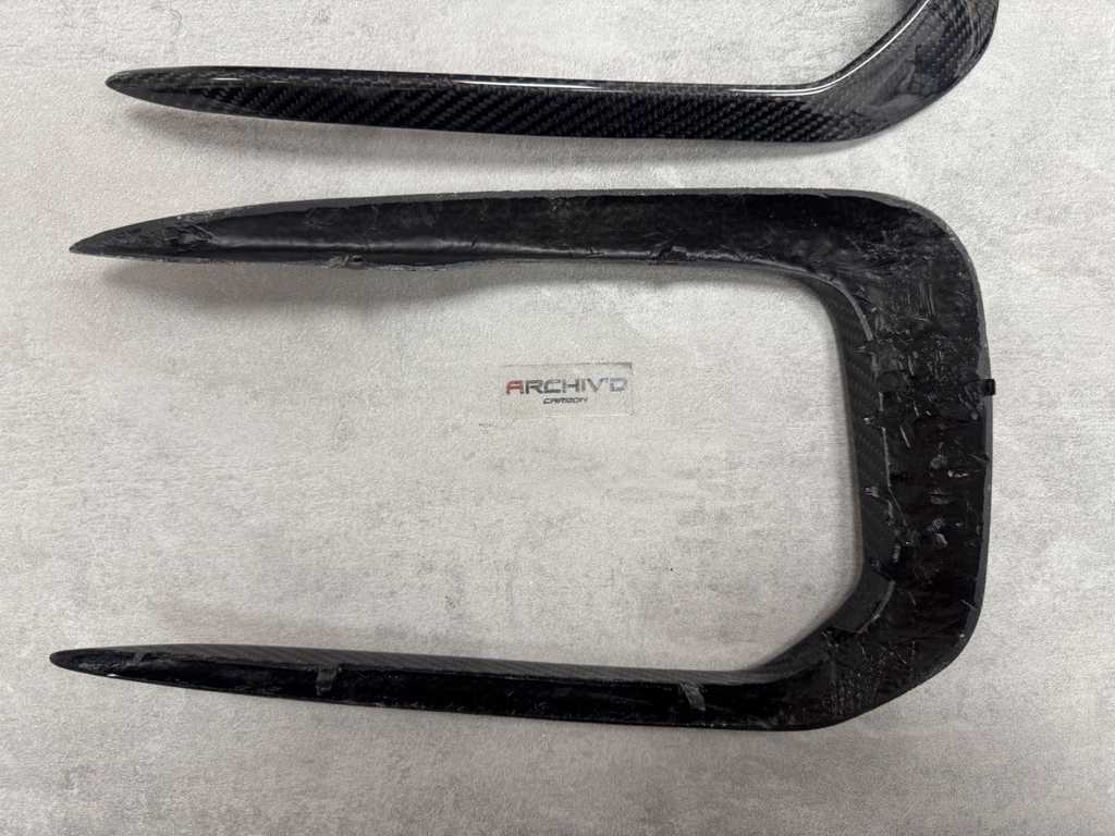 BMW F20 M135i M140i Real Carbon Fibre Front Bumper Grill Canards