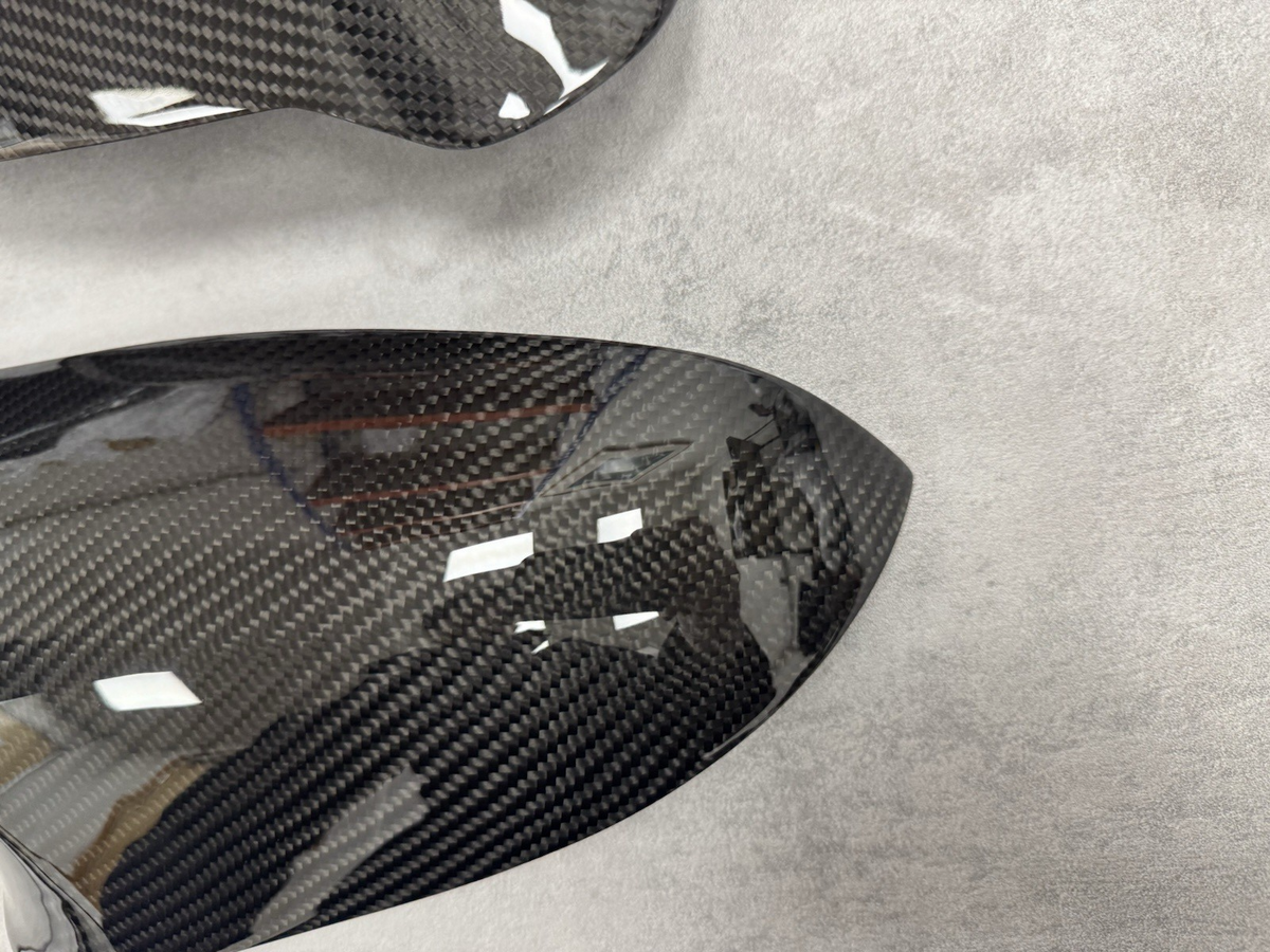 Real Dry Carbon Fibre Wing Mirror Caps Cover BMW F80 M3 F82 F83 M4 F87 M2 RHD