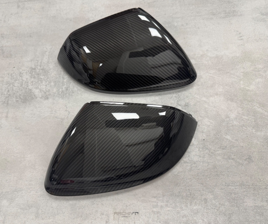 Audi Q8 RSQ8 Pre-Preg Dry Carbon Fibre Gloss Wing Mirror Cover Caps 2019+