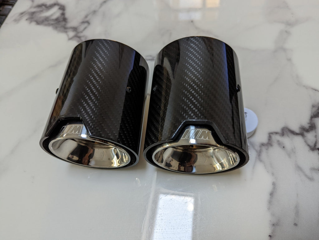 Carbon Exhaust Tips For BMW MPE Back box M140i M240i 340i 440i 67mm B58