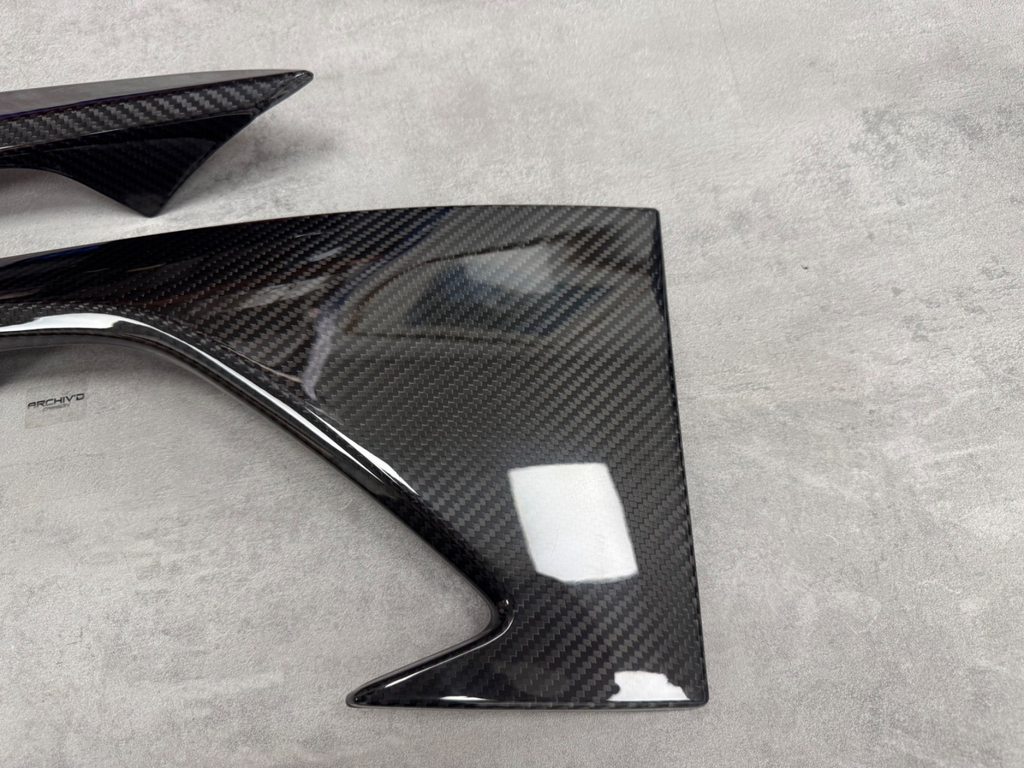 BMW M2 F87 Front Splitter Vent Canards Pre-Preg Dry Carbon Fibre