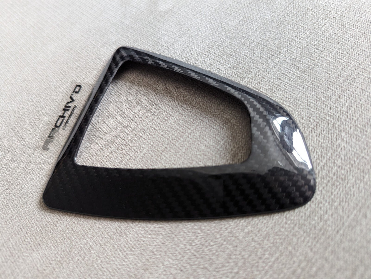 REAL CARBON FIBRE GEAR SURROUND TRIM BMW 1 2 3 4 SERIES F20 F22 F30 F32 F36 RHD