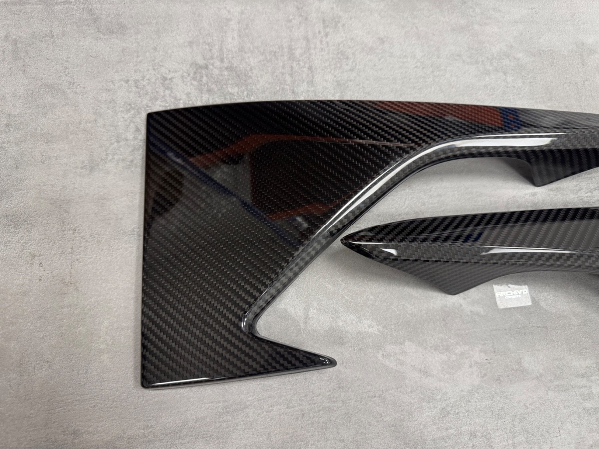 BMW M2 F87 Front Splitter Vent Canards Pre-Preg Dry Carbon Fibre