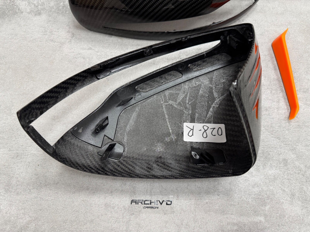 Mercedes Benz Pre-Preg Dry Carbon Fibre Wing Mirror Caps Replacement RHD
