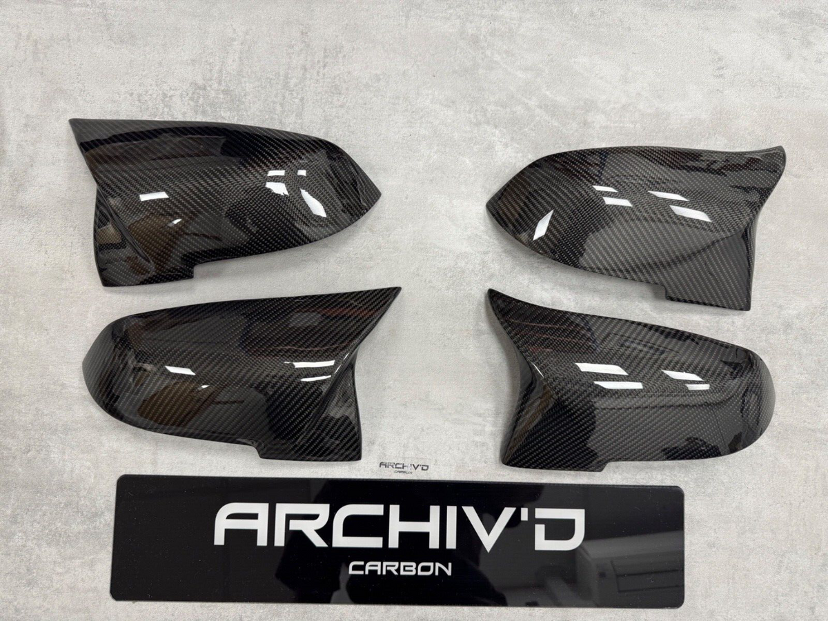 BMW 1 2 3 4 Series Carbon Fibre Gloss Mirror Cover Caps F20 F22 F30 F32 F87 M2