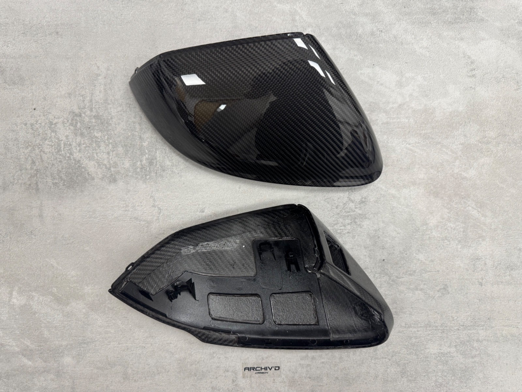 Audi Q8 RSQ8 Pre-Preg Dry Carbon Fibre Gloss Wing Mirror Cover Caps 2019+
