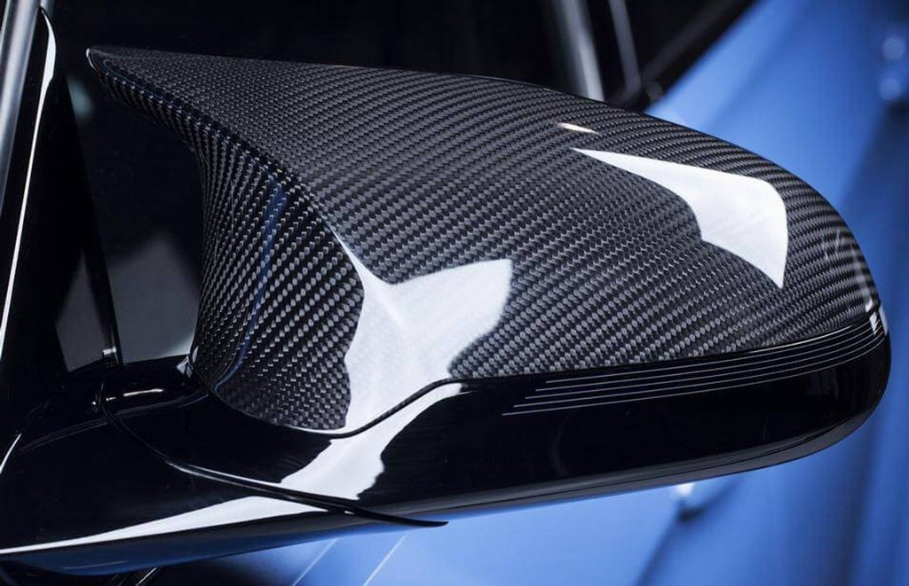 BMW M2 F87 M3 F80 M4 F82 Dry Carbon Fibre Wing Mirror Cover Caps RHD