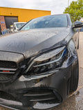 Premium Light Grey Smoke Tinted Headlight PPF Film TPU Self-Healing Gloss