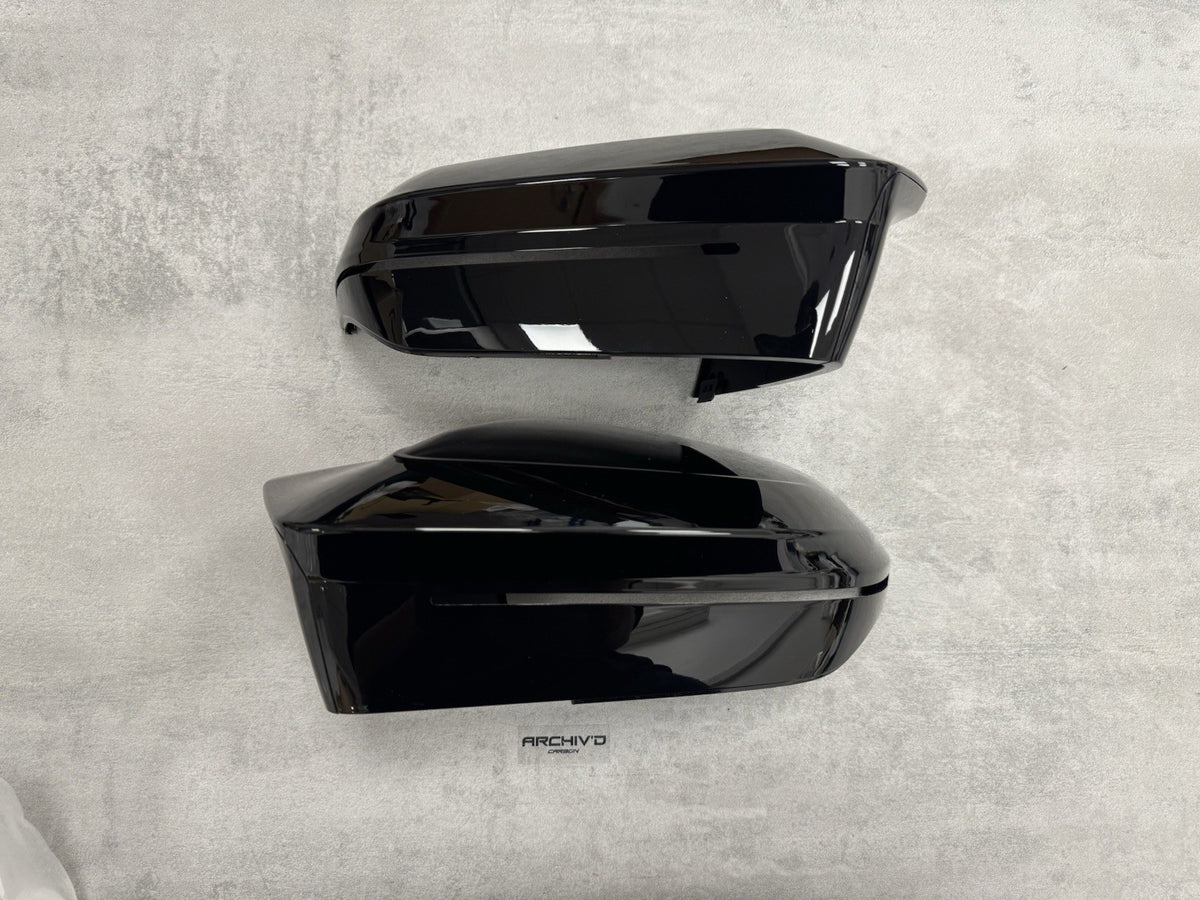BMW i5 7 Series Gloss Black Wing Mirror Cover Caps G60 G61 G70 G90 M5 RHD 2023 +