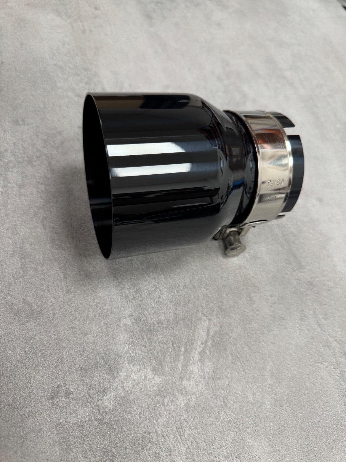 Black Chrome Stainless Steel Exhaust Tip For BMW M2 M3 M4 M5 F87 F80 F82 70MM