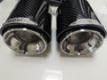 Carbon Fibre Chrome Silver Exhaust Tips MINI JCW F54 F55 F56 F57 F60