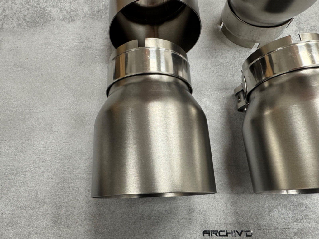 Stainless Steel Matt Brushed Exhaust Tips For BMW M2 M3 M4 M5 F87 F80 F82 70MM