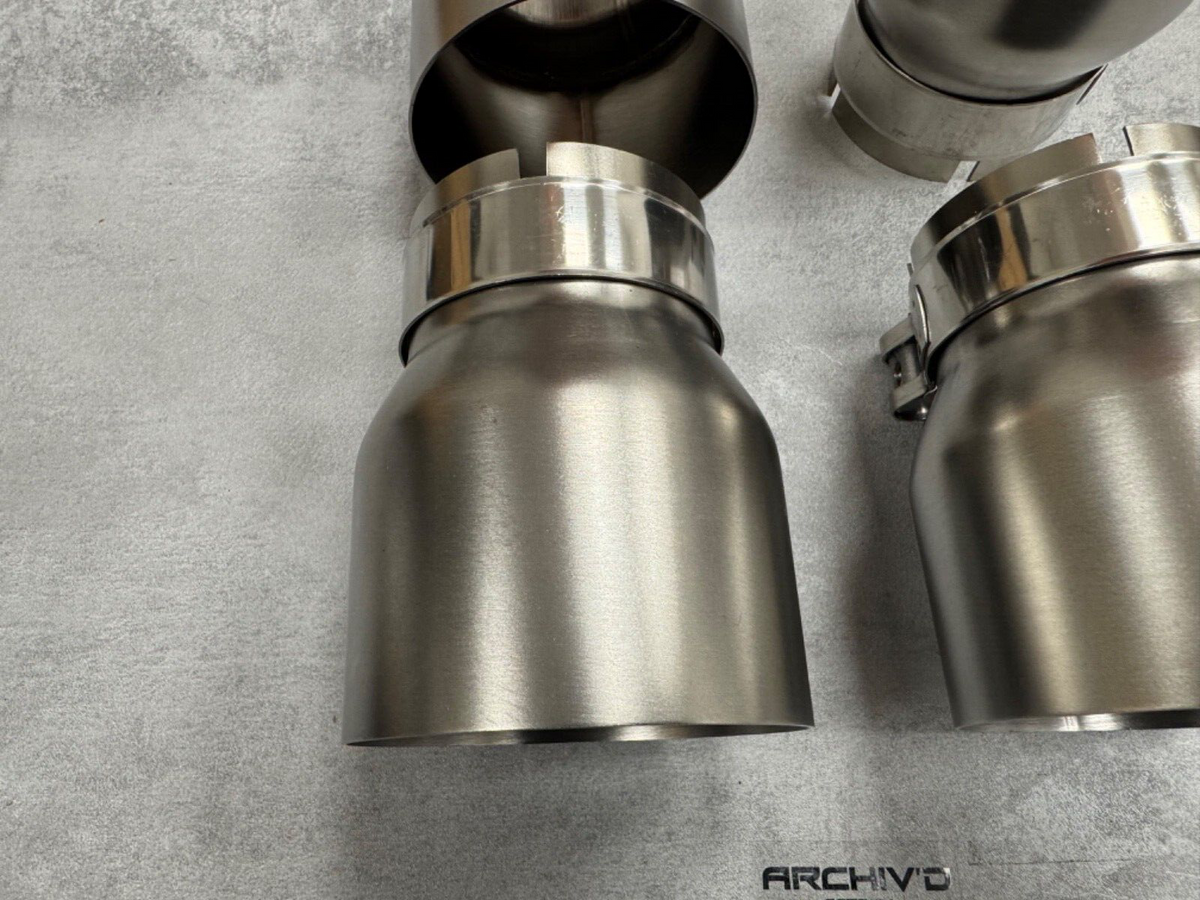 Stainless Steel Matt Brushed Exhaust Tips For BMW M2 M3 M4 M5 F87 F80 F82 70MM