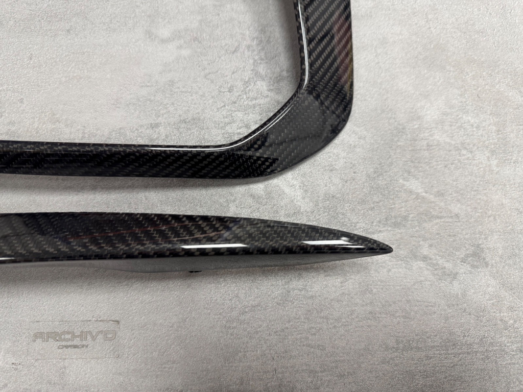 BMW F20 M135i M140i Real Carbon Fibre Front Bumper Grill Canards