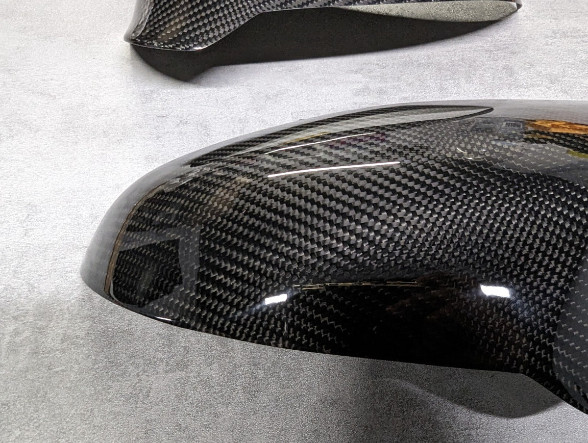 Real Dry Carbon Fibre Wing Mirror Caps Cover BMW F80 M3 F82 F83 M4 F87 M2 RHD