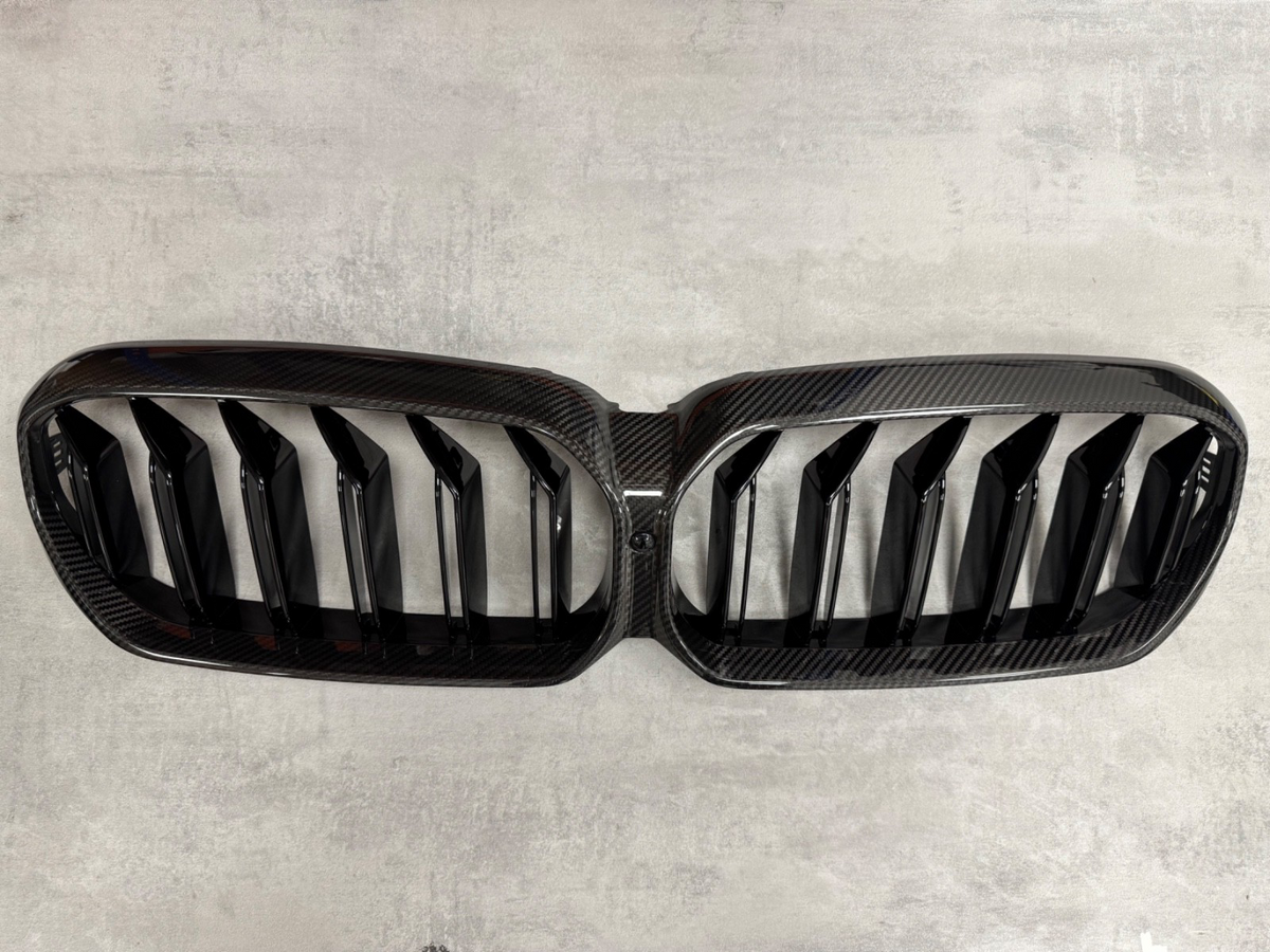 BMW 5 Series G30 G31 F90 M5 Dry Carbon Fibre Dual Slat Kidney Grilles 2021+