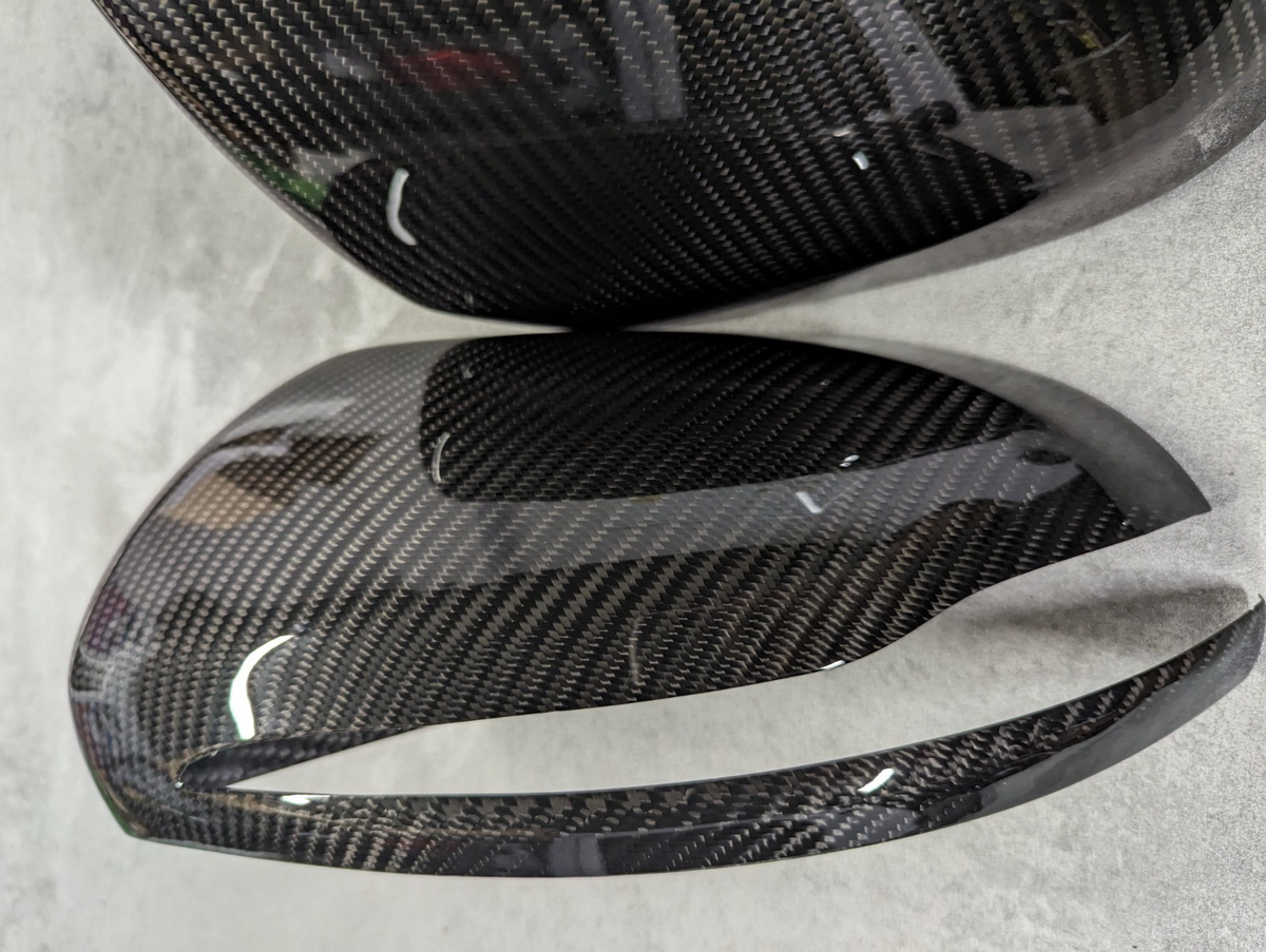 Mercedes Benz Wing Mirror Caps Genuine Dry Carbon Fibre Covers
