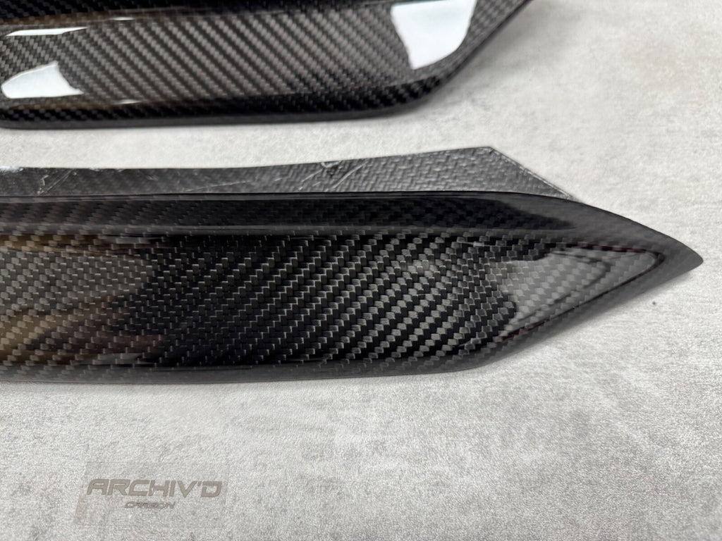 BMW F80 M3 F82 M4 Dry Carbon Fibre Front Bumper Upper Splitter Canards