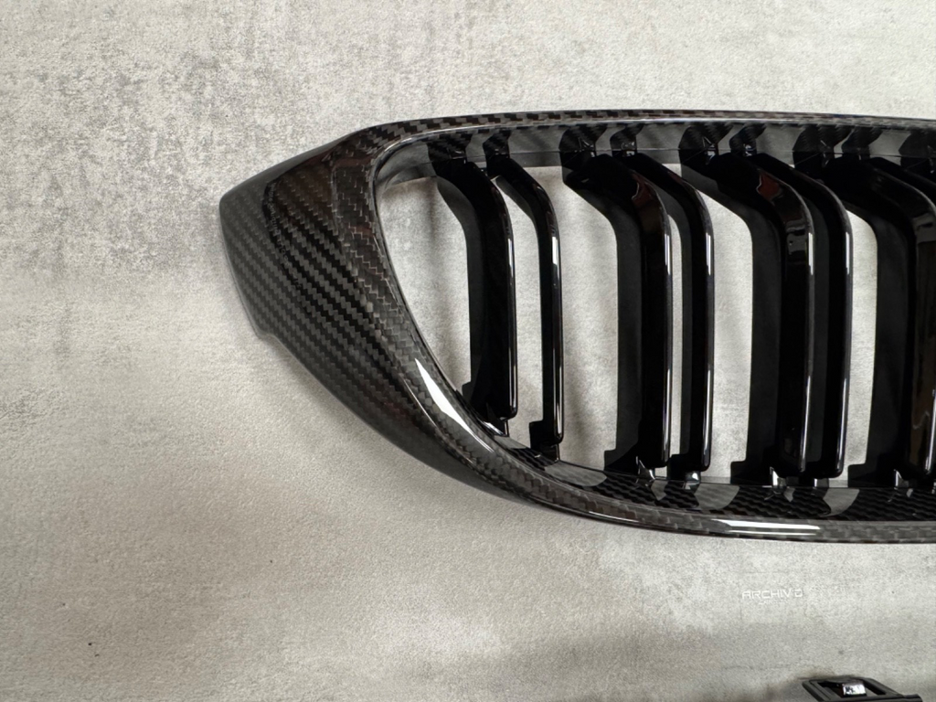 BMW M3 F80 M4 F82 Dry Carbon Fibre Dual Slat Kidney Grille F83 F32 F33 F36