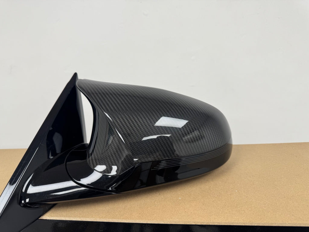 Real Dry Carbon Fibre Wing Mirror Caps Cover BMW F80 M3 F82 F83 M4 F87 M2 RHD