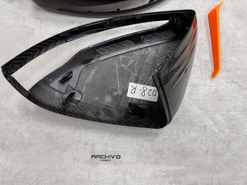 Mercedes Benz Pre-Preg Dry Carbon Fibre Wing Mirror Caps Replacement RHD