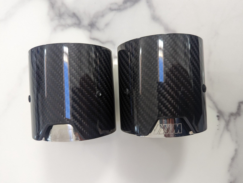 BMW M135i M140i M240i 340i 440i Carbon Fibre SS304 Silver Exhaust Tips B58 N55