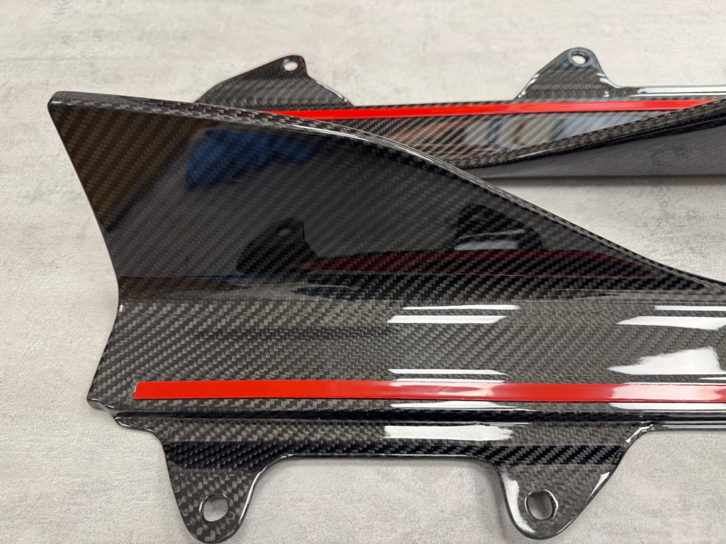 BMW M2 F87 PRE-PREG DRY CARBON FIBRE SIDE SKIRTS WINGLETS GLOSS