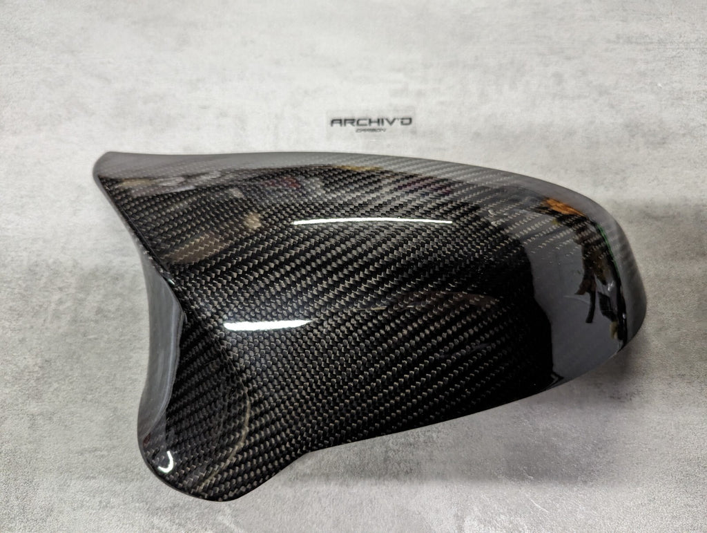 Real Dry Carbon Fibre Wing Mirror Caps Cover BMW F80 M3 F82 F83 M4 F87 M2 RHD