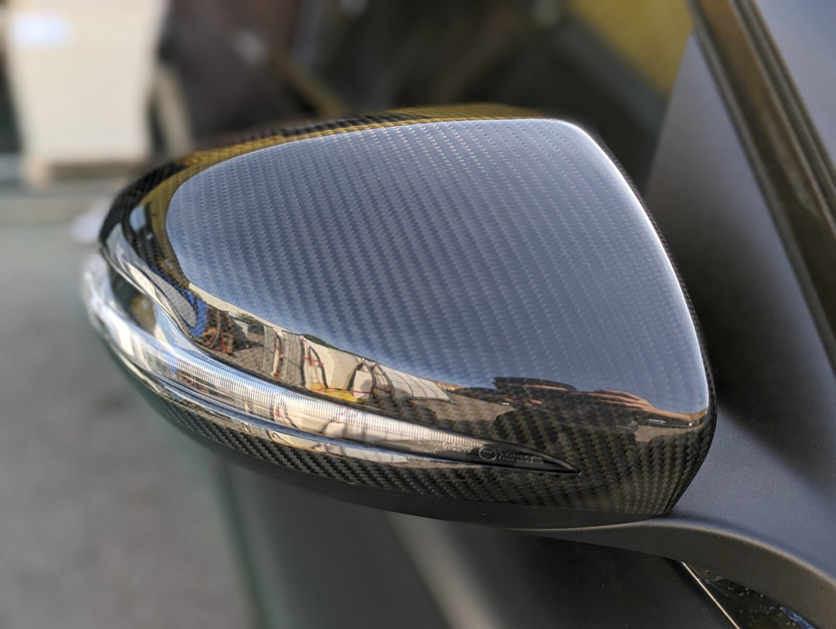 Mercedes Benz Wing Mirror Caps Genuine Dry Carbon Fibre Covers