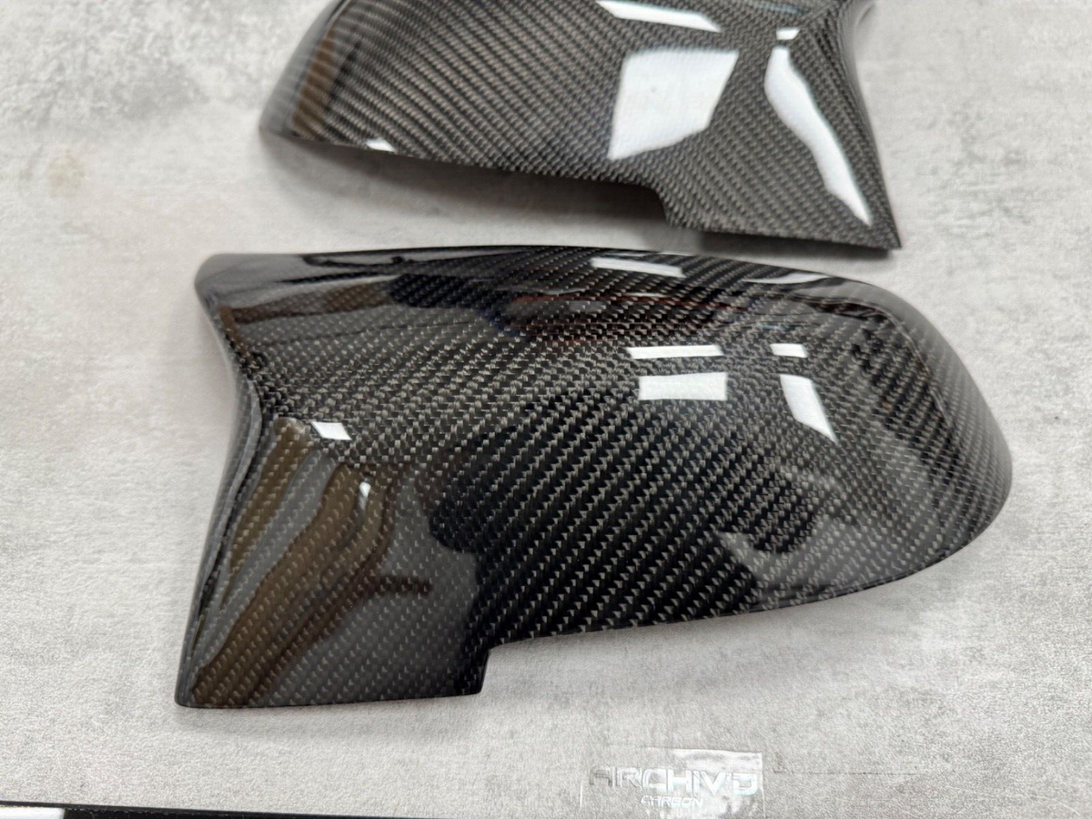 BMW 1 2 3 4 Series Carbon Fibre Gloss Mirror Cover Caps F20 F22 F30 F32 F87 M2